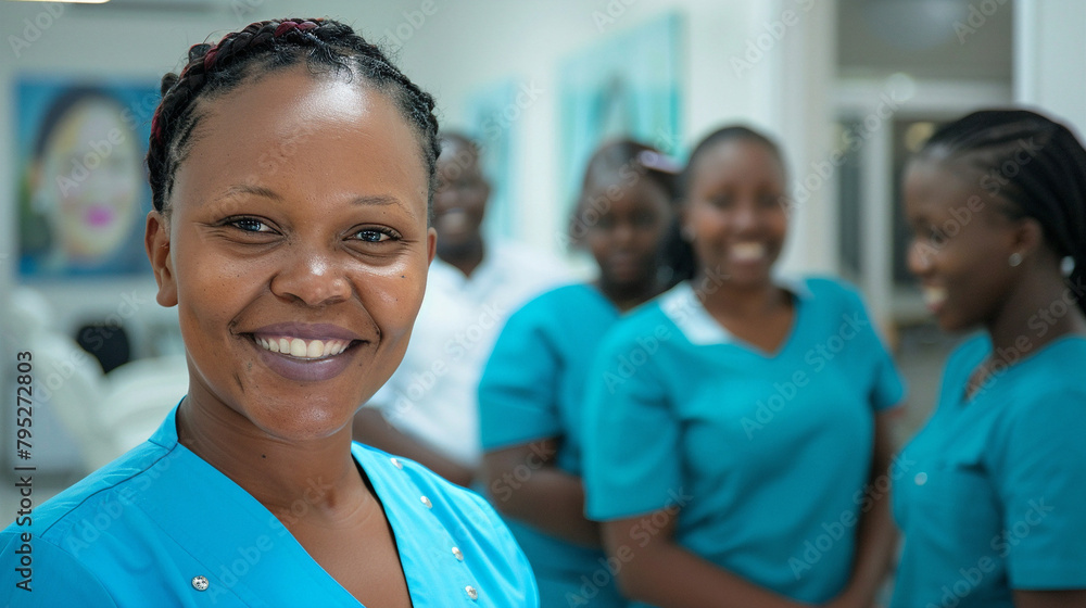 Clinic Staff At The Workplace, Suitable For Healthcare Industry Websites, Brochures, And Advertisements Clinic Staff At The Workplace, Suitable For Healthcare Industry Websites, Brochures, And Advertisements