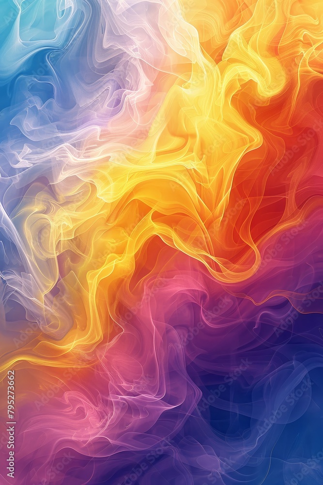 Fototapeta premium Colorful gradient backgrounds with abstract patterns created using generative AI technology.