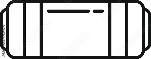 Roll of bags for trash icon outline vector. Recycle material. Eco sacks