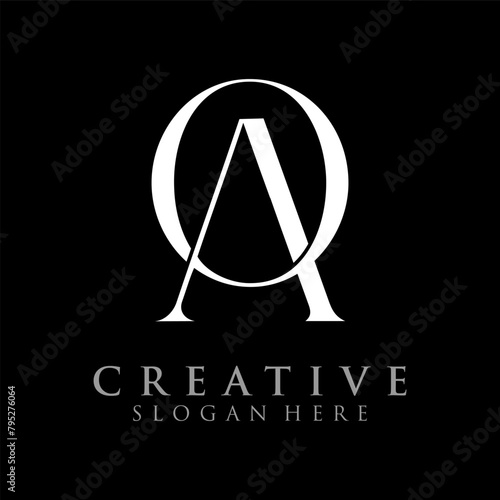 Initial Letter AO Logo Design vector Template Illustration Creative Abstract
