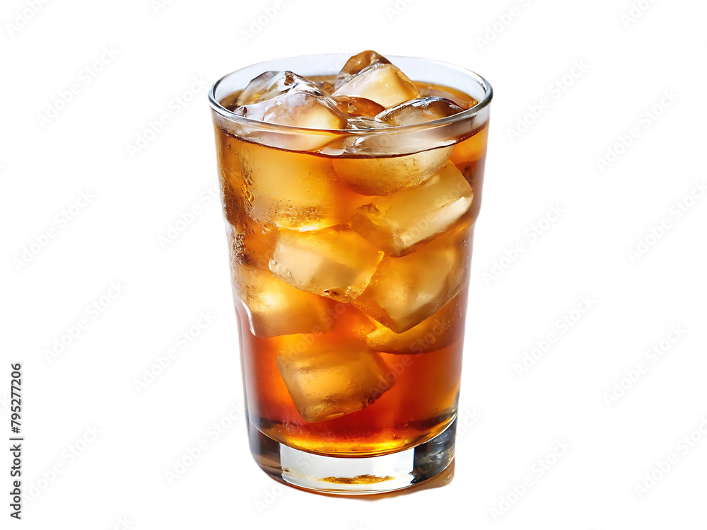 PSD a glass of iced tea with lemon and lime PSD a glass of iced tea with lemon and lime