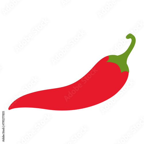 Chili hot pepper icon. Red chilli cayenne peppers. Vector illustration