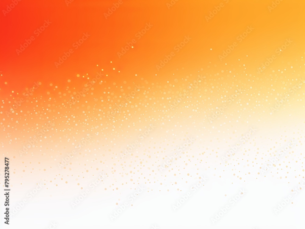 Orange color gradient light grainy background white vibrant abstract spots on white noise texture effect blank empty pattern with copy space for product 