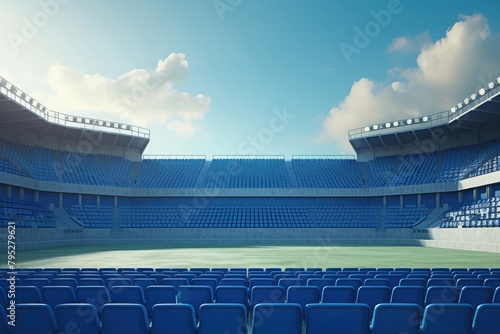Empty stadium stage architecture sports arena.