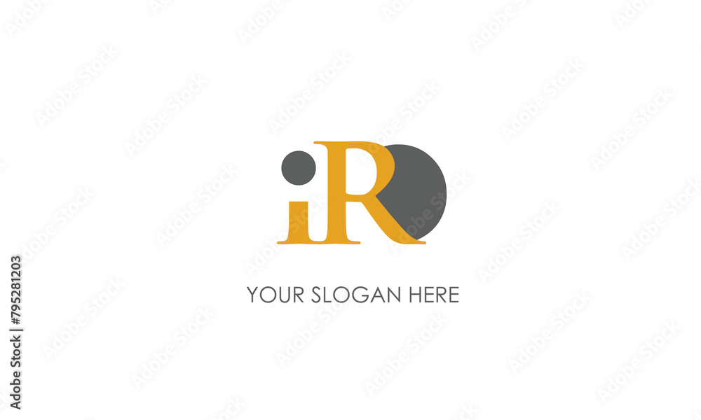 Alphabet letters Initials Monogram logo IR, RI, I and R Alphabet letters Initials Monogram logo IR, RI, I and R