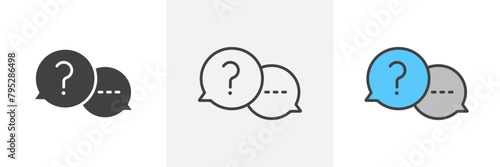 Comment and Question Icons for FAQ and Inquiry Purposes