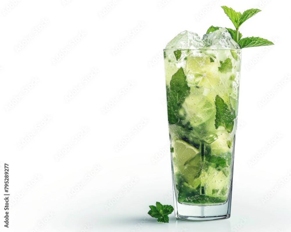 refreshing mojito with white rum, fresh lime and mint refreshing mojito with white rum, fresh lime and mint