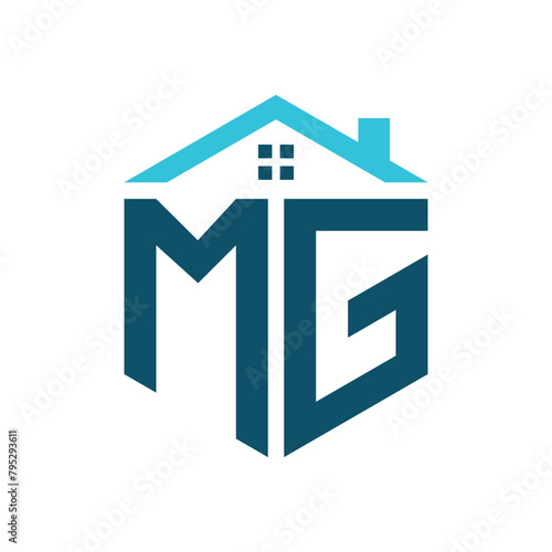 MG House Logo Design Template. Letter MG Logo for Real Estate, Construction or any House Related Business