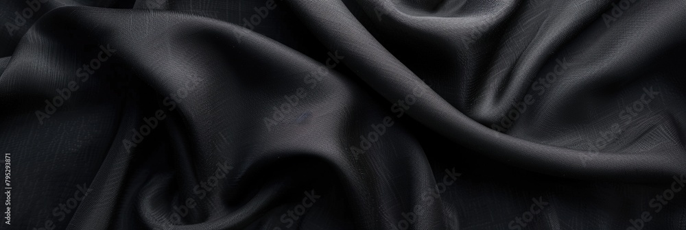 black fabrics. template for designers with text free space