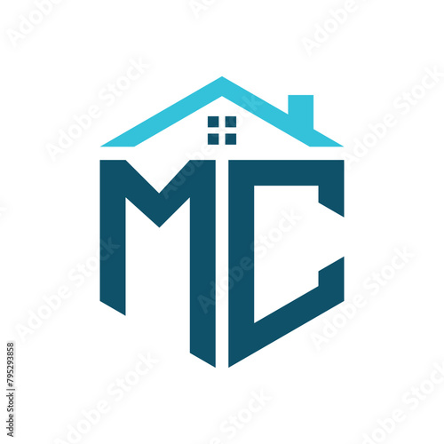 MC House Logo Design Template. Letter MC Logo for Real Estate, Construction or any House Related Business