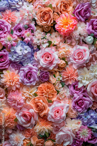 Colorful floral backdrop for background