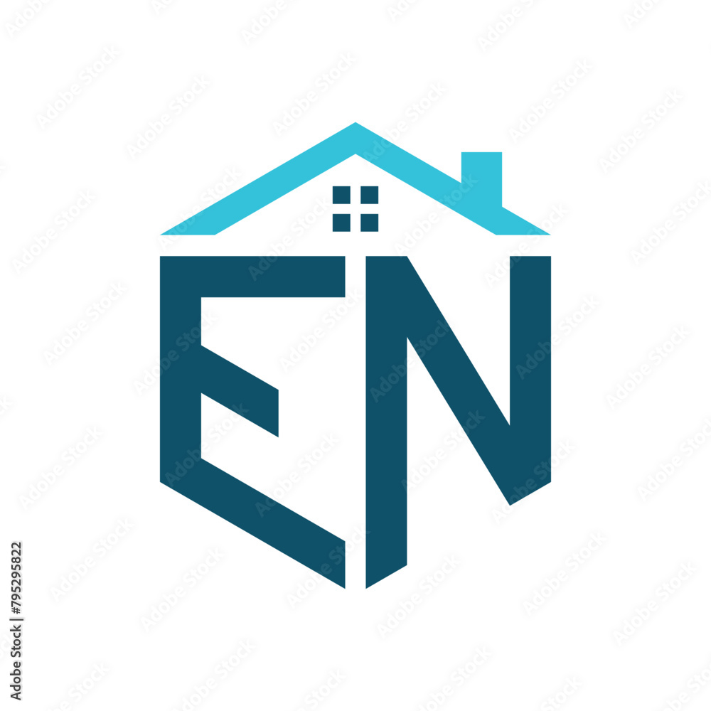 EN House Logo Design Template. Letter EN Logo for Real Estate, Construction or any House Related Business EN House Logo Design Template. Letter EN Logo for Real Estate, Construction or any House Related Business