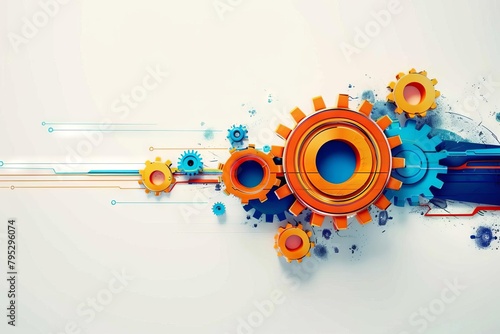 transformative gears conceptual illustration of business innovation and progress
