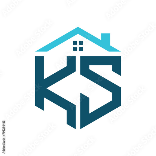 KS House Logo Design Template. Letter KS Logo for Real Estate, Construction or any House Related Business