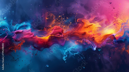 Colorful abstract painting. photo
