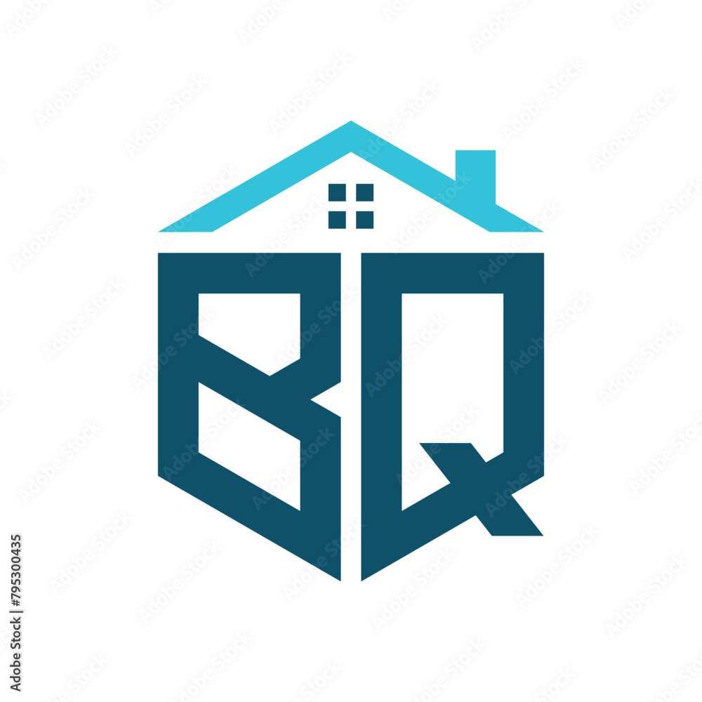 BQ House Logo Design Template. Letter BQ Logo for Real Estate, Construction or any House Related Business BQ House Logo Design Template. Letter BQ Logo for Real Estate, Construction or any House Related Business