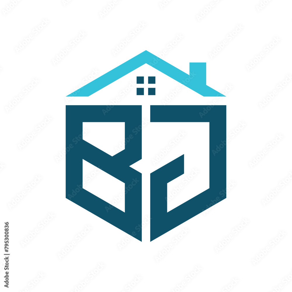 BJ House Logo Design Template. Letter BJ Logo for Real Estate, Construction or any House Related Business BJ House Logo Design Template. Letter BJ Logo for Real Estate, Construction or any House Related Business