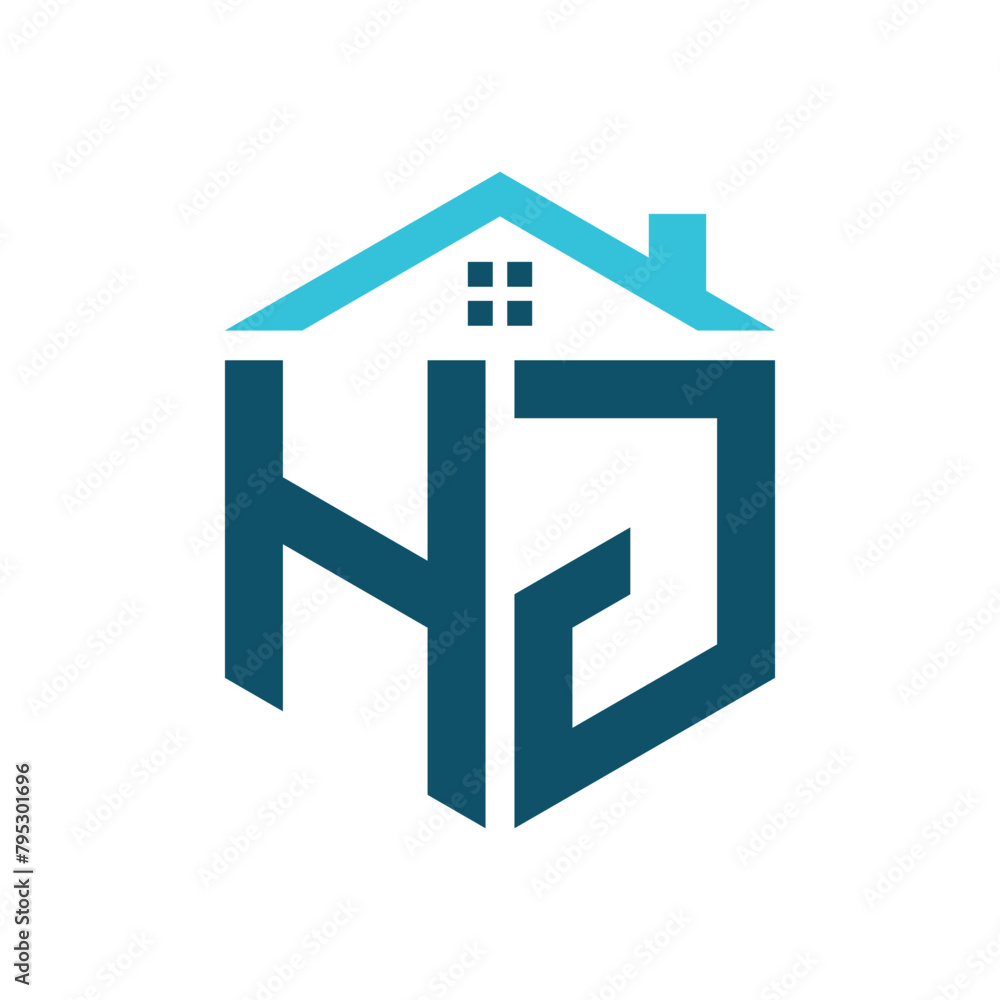 HJ House Logo Design Template. Letter HJ Logo for Real Estate, Construction or any House Related Business HJ House Logo Design Template. Letter HJ Logo for Real Estate, Construction or any House Related Business