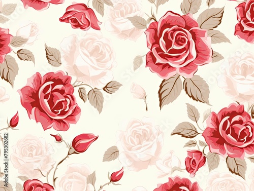 Rose fabric pattern texture vector textile background for your design blank empty with copy space for product design or text copyspace mock-up template 