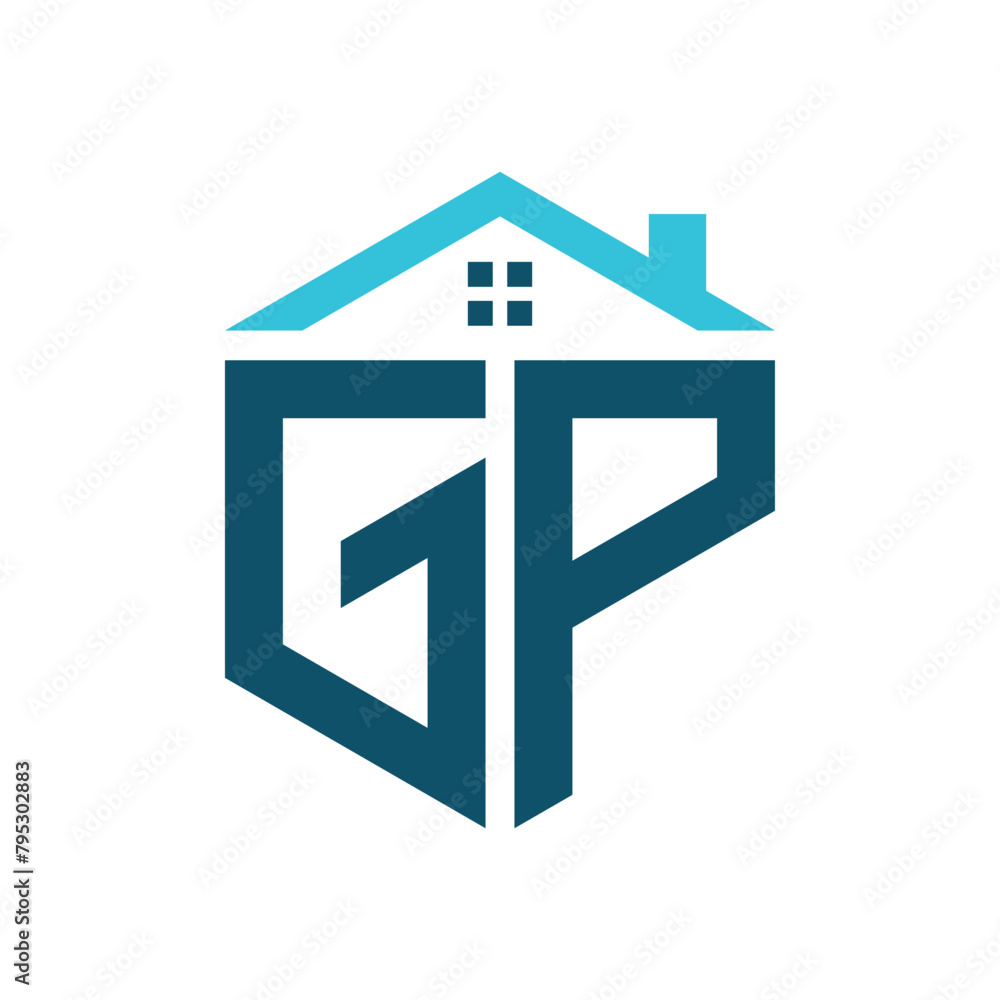 GP House Logo Design Template. Letter GP Logo for Real Estate, Construction or any House Related Business