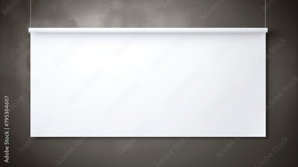 A blank white banner for custom messages