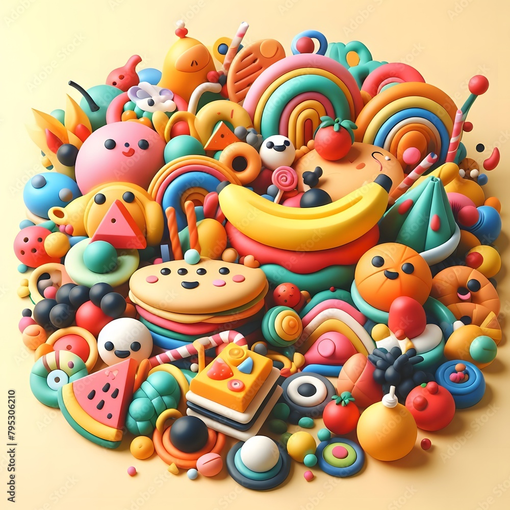 Vibrant Abstract Food Colorful Culinary Creations for Creative Projects