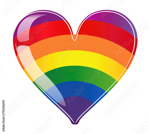 Free Download Colorful rainbow illustration sticker over isolated white transparent background - GFXLoad