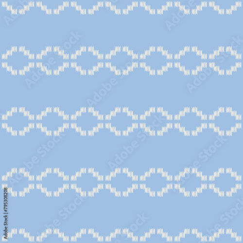 Traditional Ethnic ikat motif fabric pattern geometric style.African Ikat embroidery Ethnic oriental pattern blue pastel background wallpaper. Abstract,vector,illustration.Texture,frame,decoration.