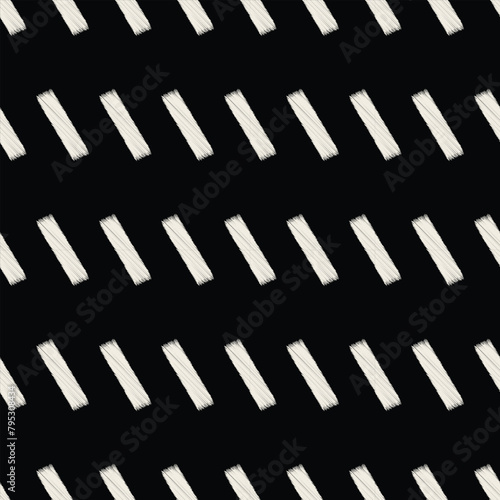 Traditional Ethnic ikat motif fabric background pattern geometric .African Ikat embroidery Ethnic oriental pattern black background wallpaper. Abstract vector illustration.Texture frame decoration.