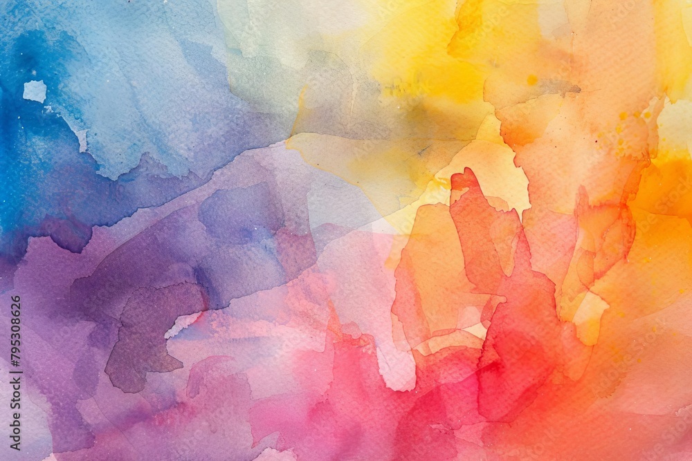 vibrant watercolor wash with blended colors and soft edges abstract background
