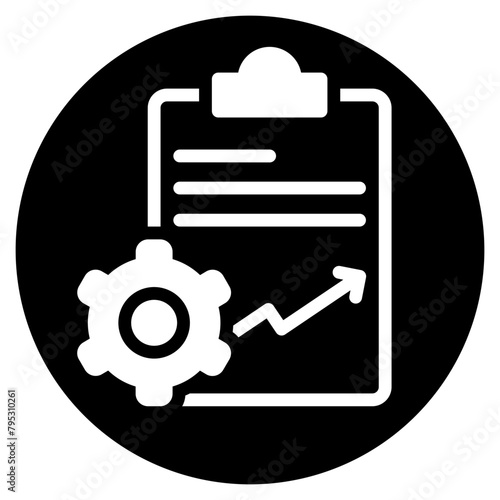 project management glyph icon