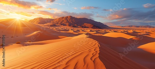 Unbounded Sands Roaming the Desert's Tapestry
