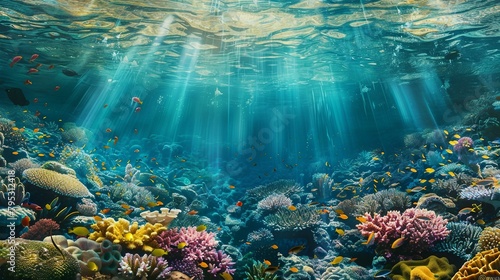 Coral reef in the sea © Yelena