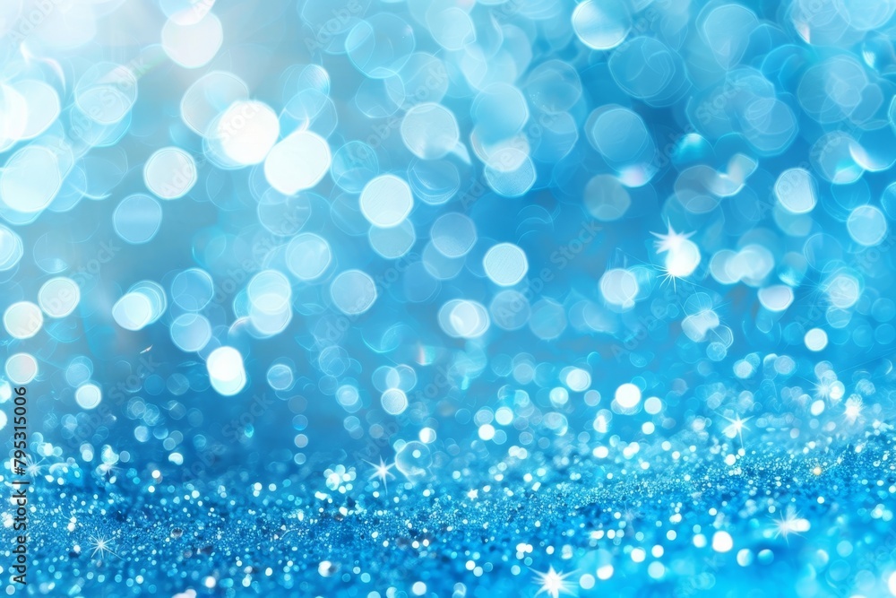 Abstract blue light bokeh for blurred defocused background, perfect for artistic designs