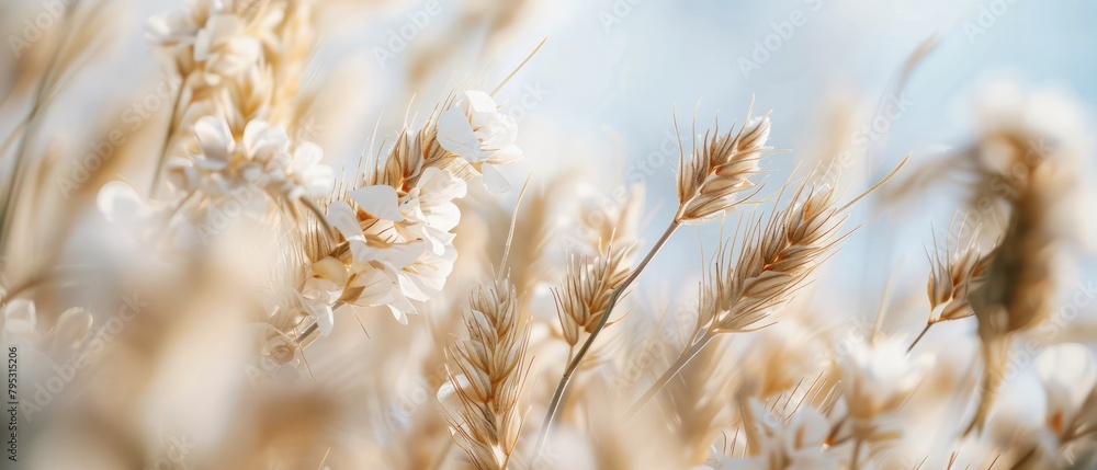 Fototapeta premium golden wheat field in summer wide landscape