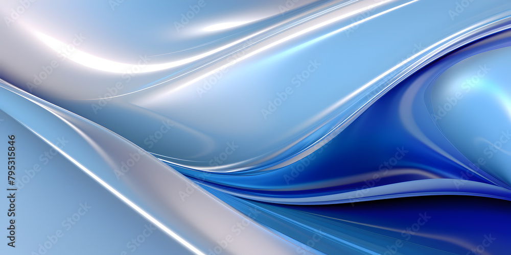 Abstract blue and white chrome background Abstract blue and white chrome background
