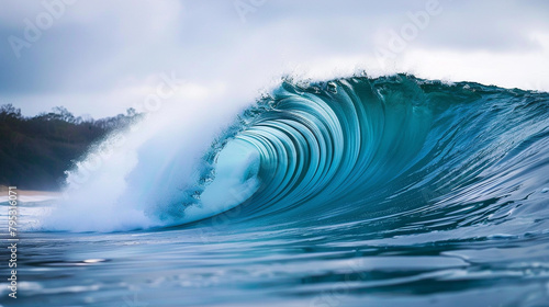 Big beautiful wave in turquoise water