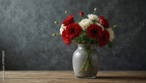 Fresh red bloom in vase © asma
