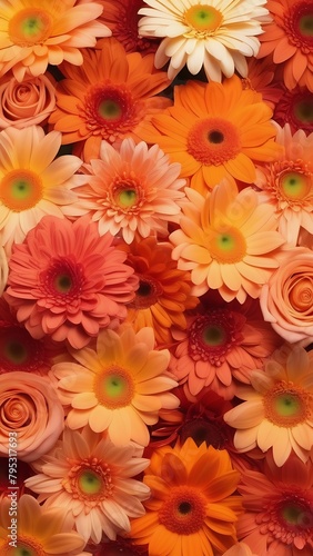 Beautiful gerbera flowers asin very nice natural background.Mother s day woman s day.