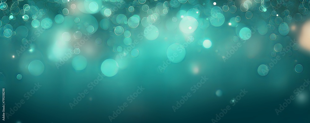 Teal background with light bokeh abstract background texture blank empty pattern with copy space for product design or text copyspace mock-up 