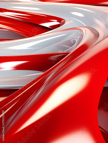 Abstract red and white chrome background © TatjanaMeininger