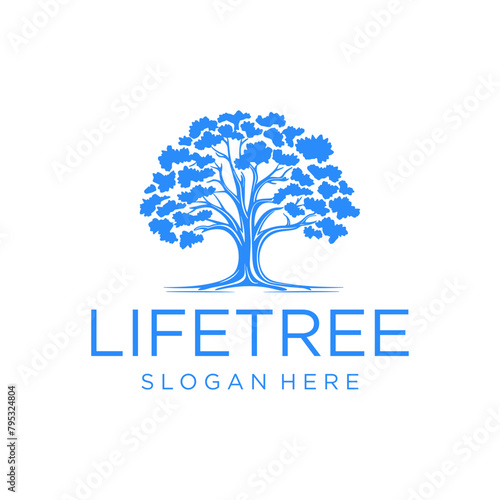 The tree, foundation and non profit logo vector illustration