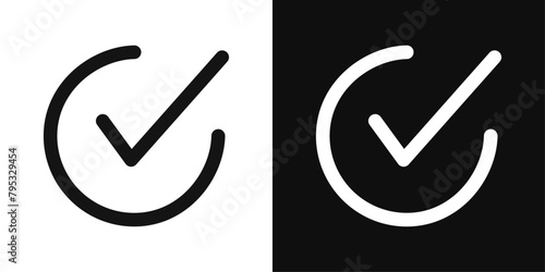 Check Icon Set. Checkmark Vector Symbol Assortment for Verification