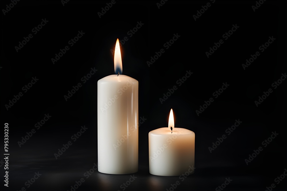 burning white candle burning white candle
