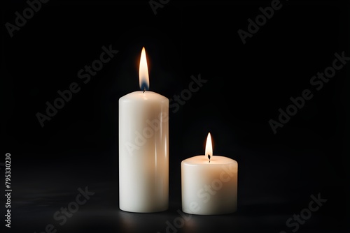 burning white candle