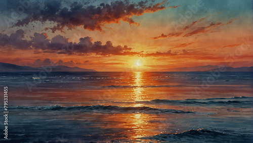 sunset on the beach © Bhatti