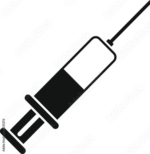Medical antiviral injection syringe icon simple vector. Dose inject. Care science