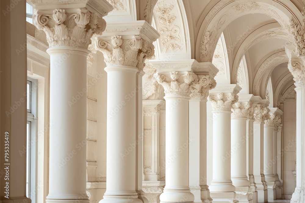Classical building hall architecture column colonnade Classical building hall architecture column colonnade