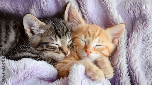 Two Adorable Kittens Cuddli...