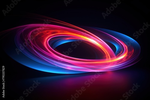 Abstract neon light, dark background, effect by rawpixel